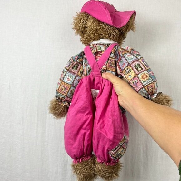 '97 Joelson Floppy Teddy Bear 22" Cottage Patchwork Country Kawaii Y2K 90s 00s - Picture 8 of 13